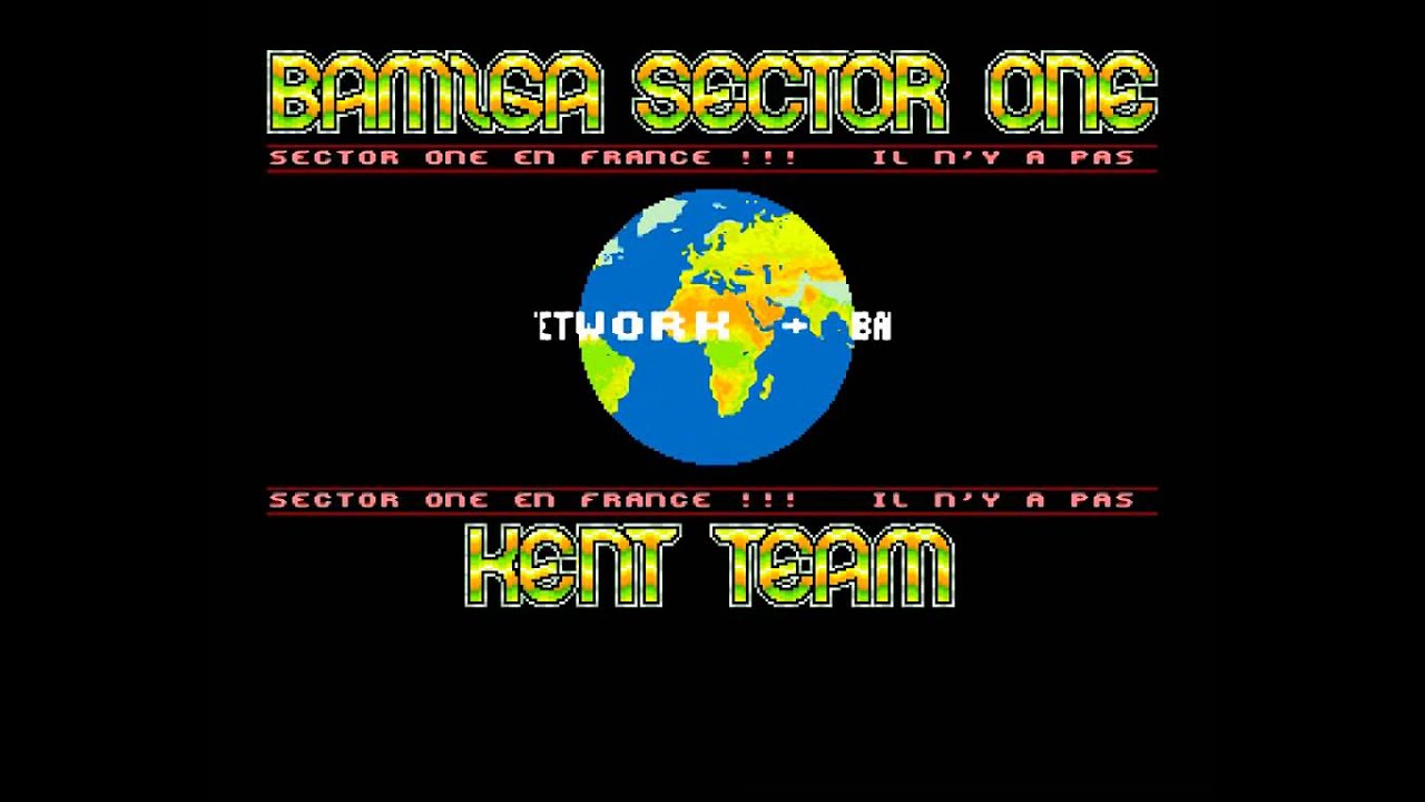 Amiga Cracktro : Bamiga Sector One & The Kent Team crack intro (1988)