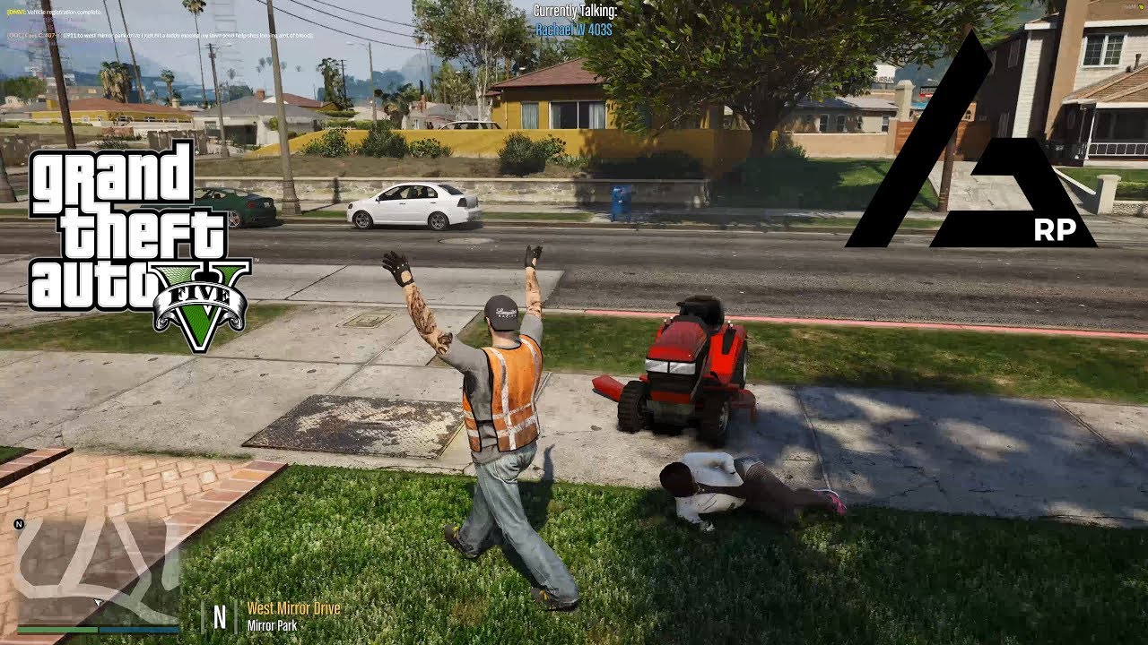 GTA 5 Roleplay - ARP - #3 Lawn Mowing Gone Wrong.