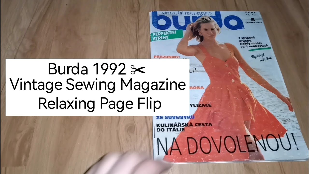 Burda 1992 ✂️ Vintage Sewing Magazine | Relaxing Page Flip 