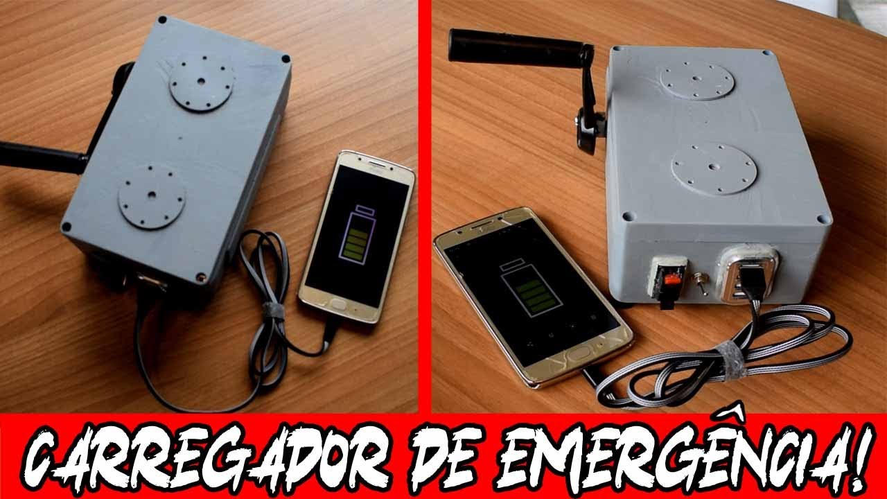 FAÇA O SEU GERADOR EMERGENCIAL! GERADOR A MANIVELA!