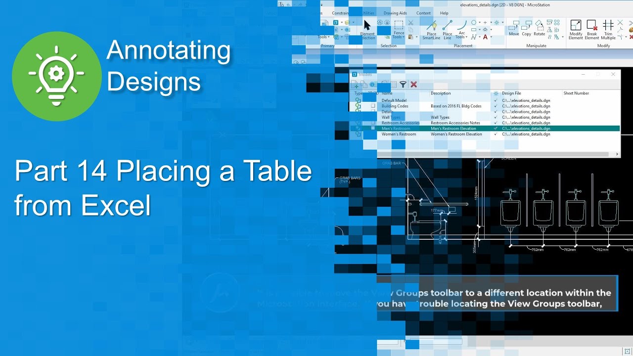 Part 14 Placing a Table from Excel