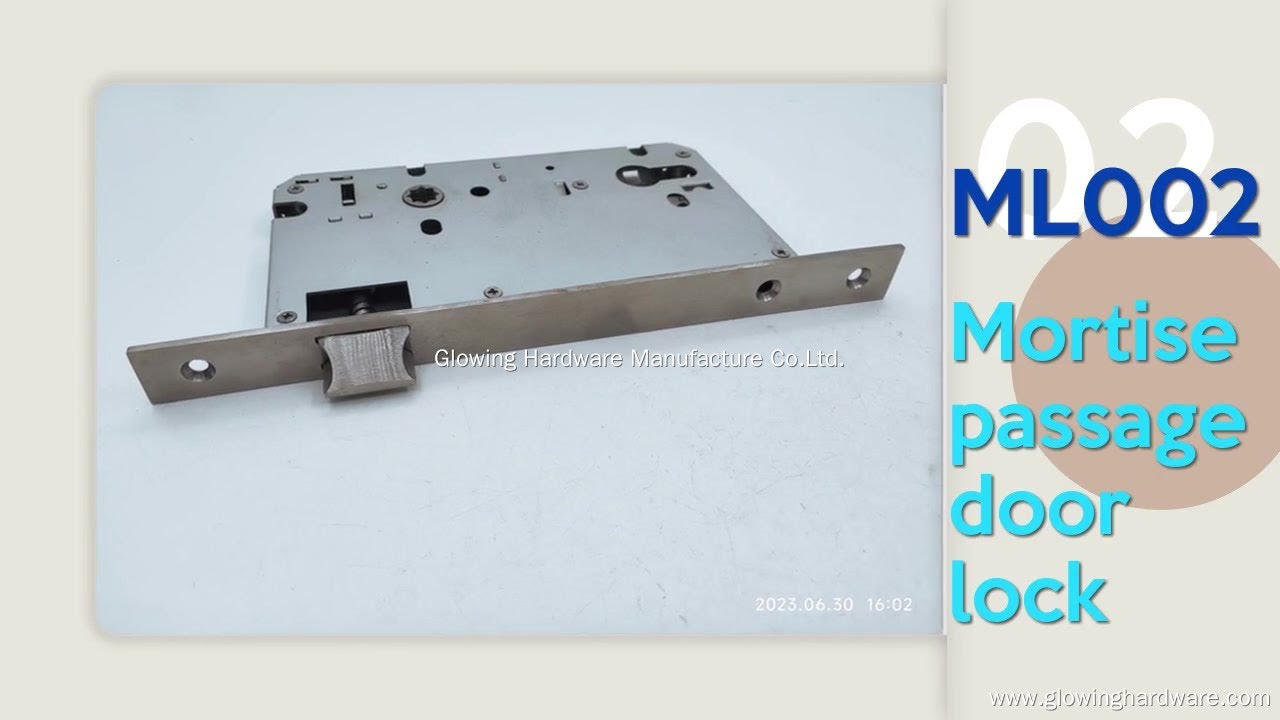 Glowing Hardware European Stainless Steel Mortise Wooden Door Security Mortise Passage Lock ML002