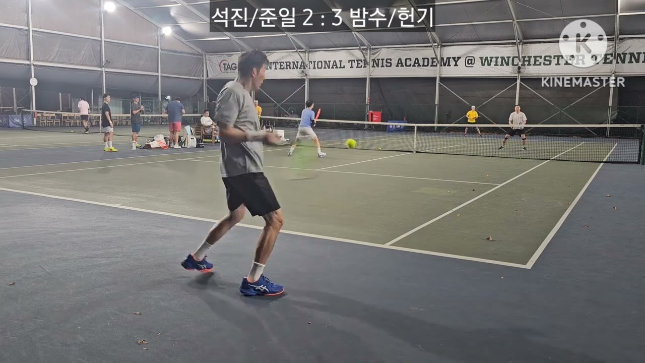 CTCIS vs 테사자 교류전 @Winchester Tennis Arena. 석진/준일 vs 밤수/헌기