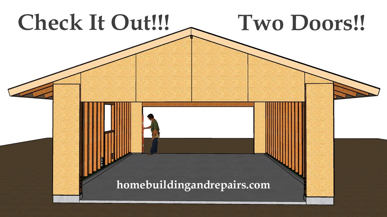 Learn How To Build A Two Car Garage You Can Drive Through - House Framing And Carpentry Education