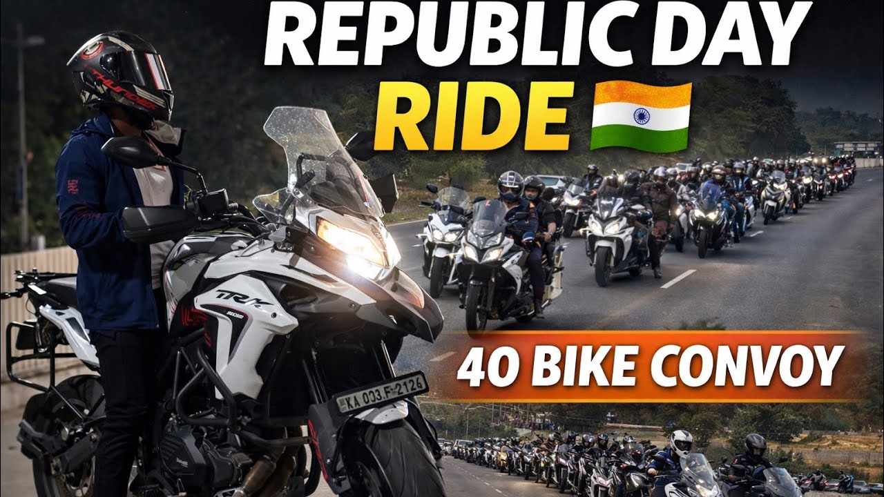 Republic Day Ride 🇮🇳 | 40 Bike Convoy to Penukonda | Riding Community Experience 🏍️