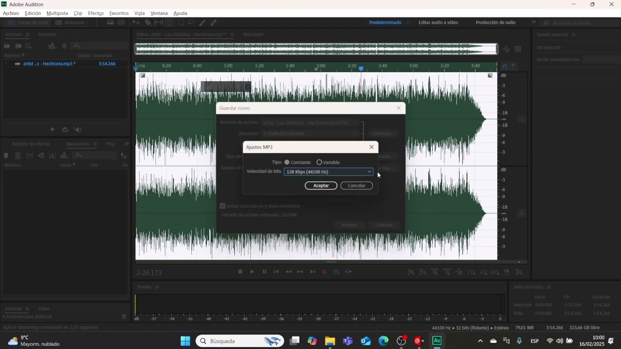 Mejora el audio de tus canciones con AdobeAudition