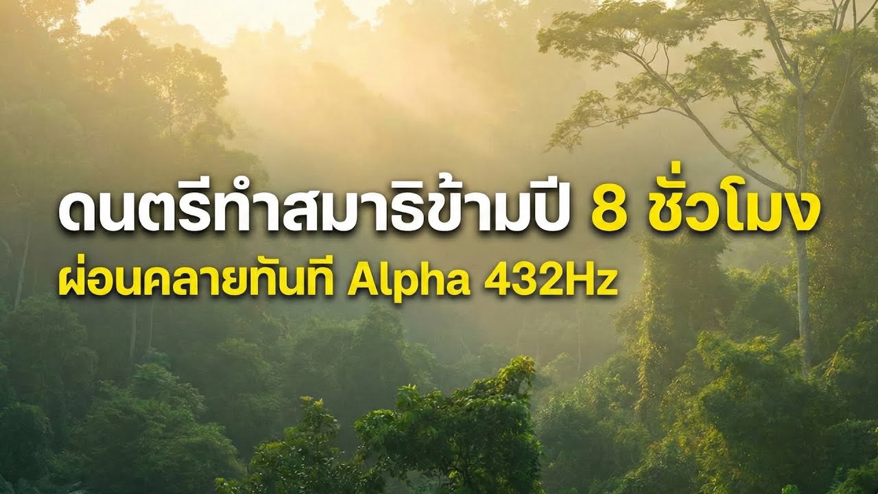 ดนตรีทำสมาธิข้ามปี 8 ชั่วโมง ผ่อนคลายทันที Alpha 432Hz