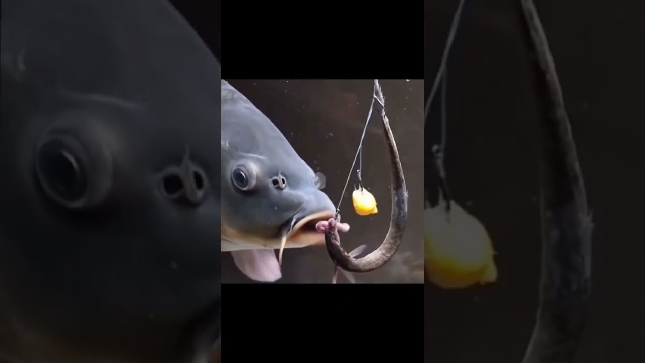 Pez Carpa comiendo