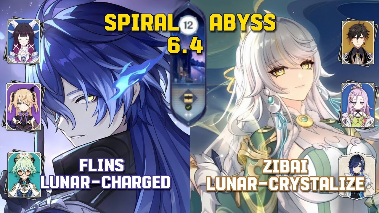 New Spiral abyss 6.4 | C1R1 Flins Hypercarry & C0R0 Zibai Hypercarry | Genshin impact 