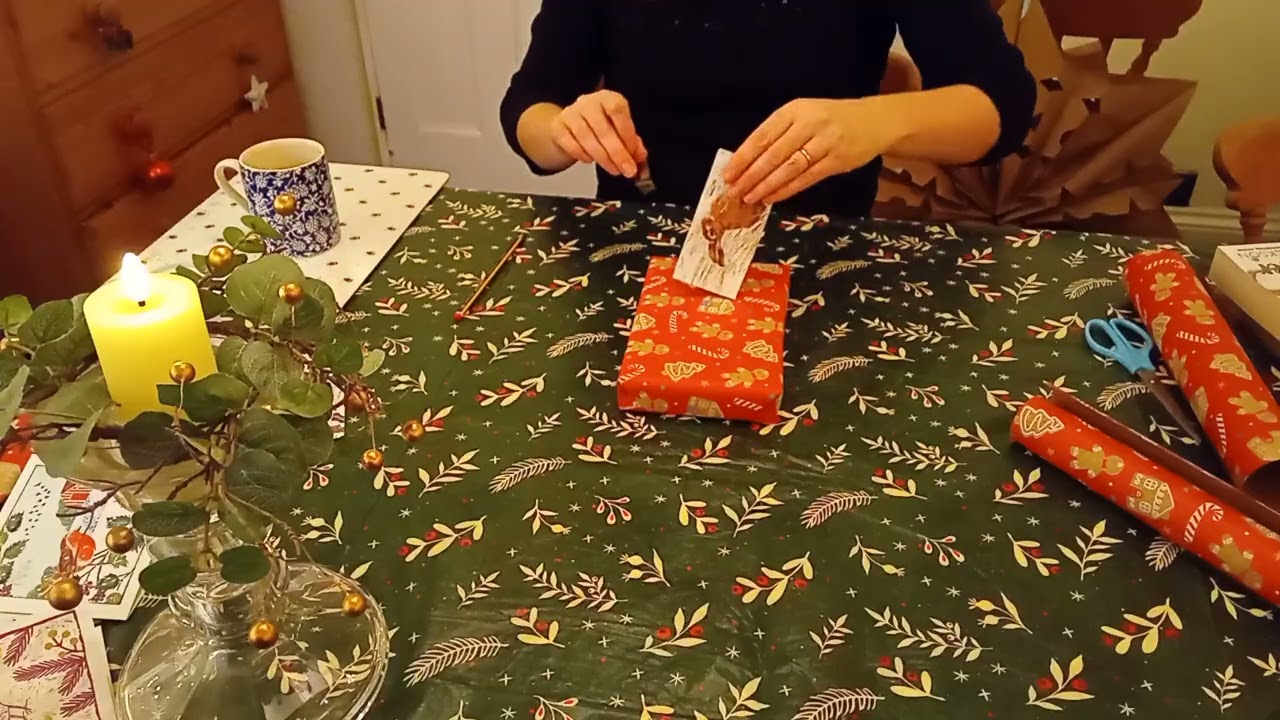 ASMR Christmas Gift Wrapping 🎁 Crinkles, Cutting & Tape Tingles