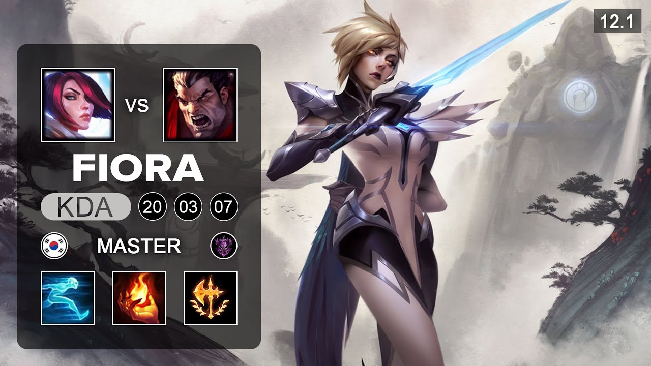Fiora Top vs Darius - KR Master - Season 12 Patch 12.1