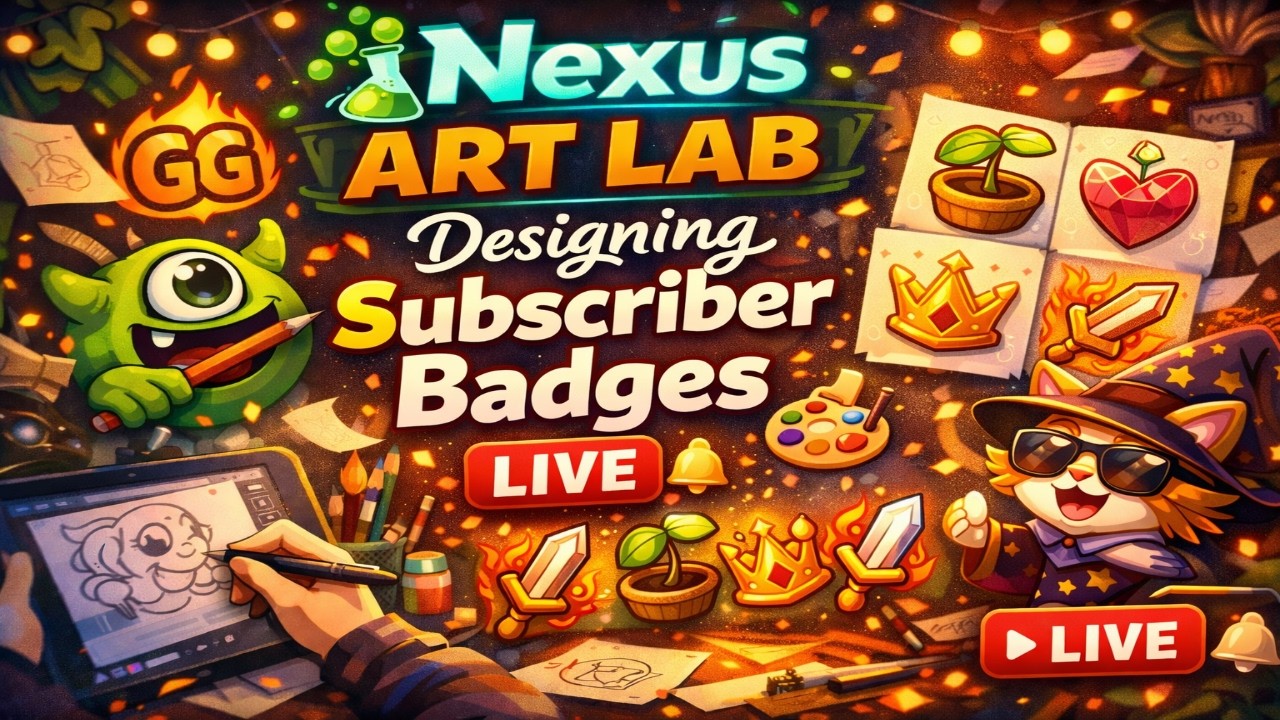 Nexus Art Lab: Sub Badge Forge 🔥 |  follow me on https://kick.com/cyberfoxnexuss