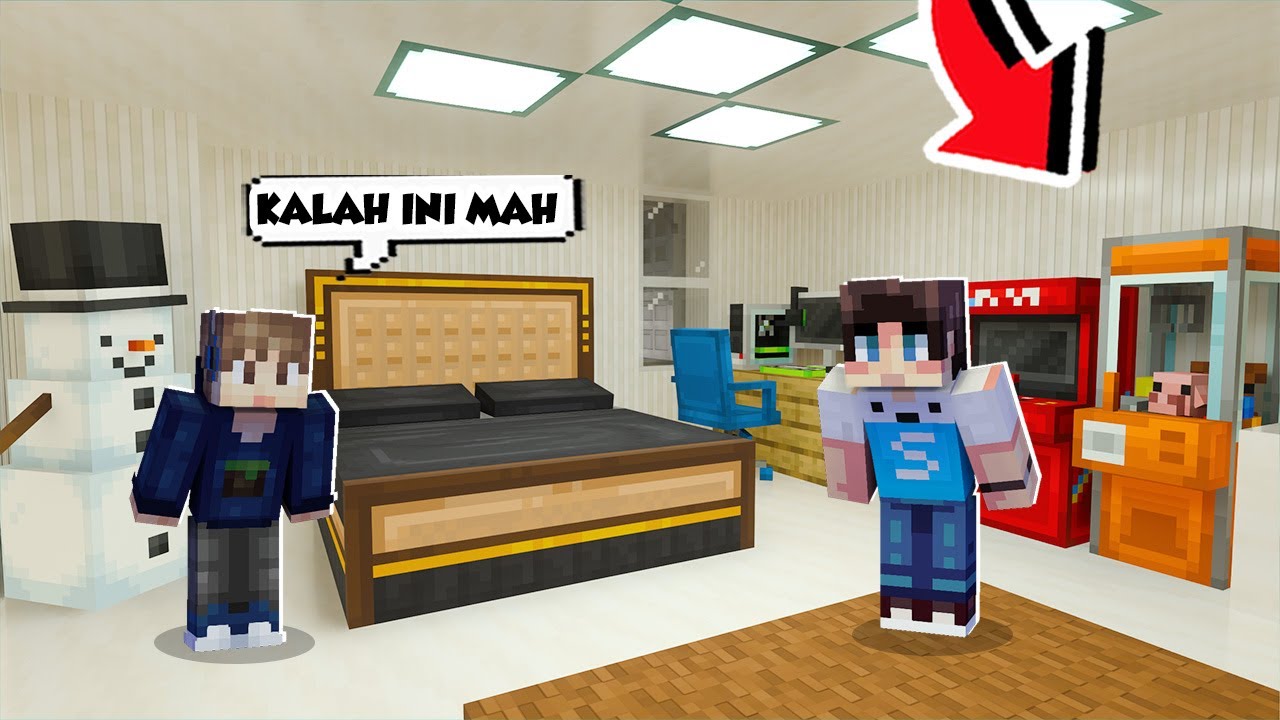 KITA ADU DEKORASI KAMAR PAKE FURNITURE PALING OP DI MINECRAFT!!!