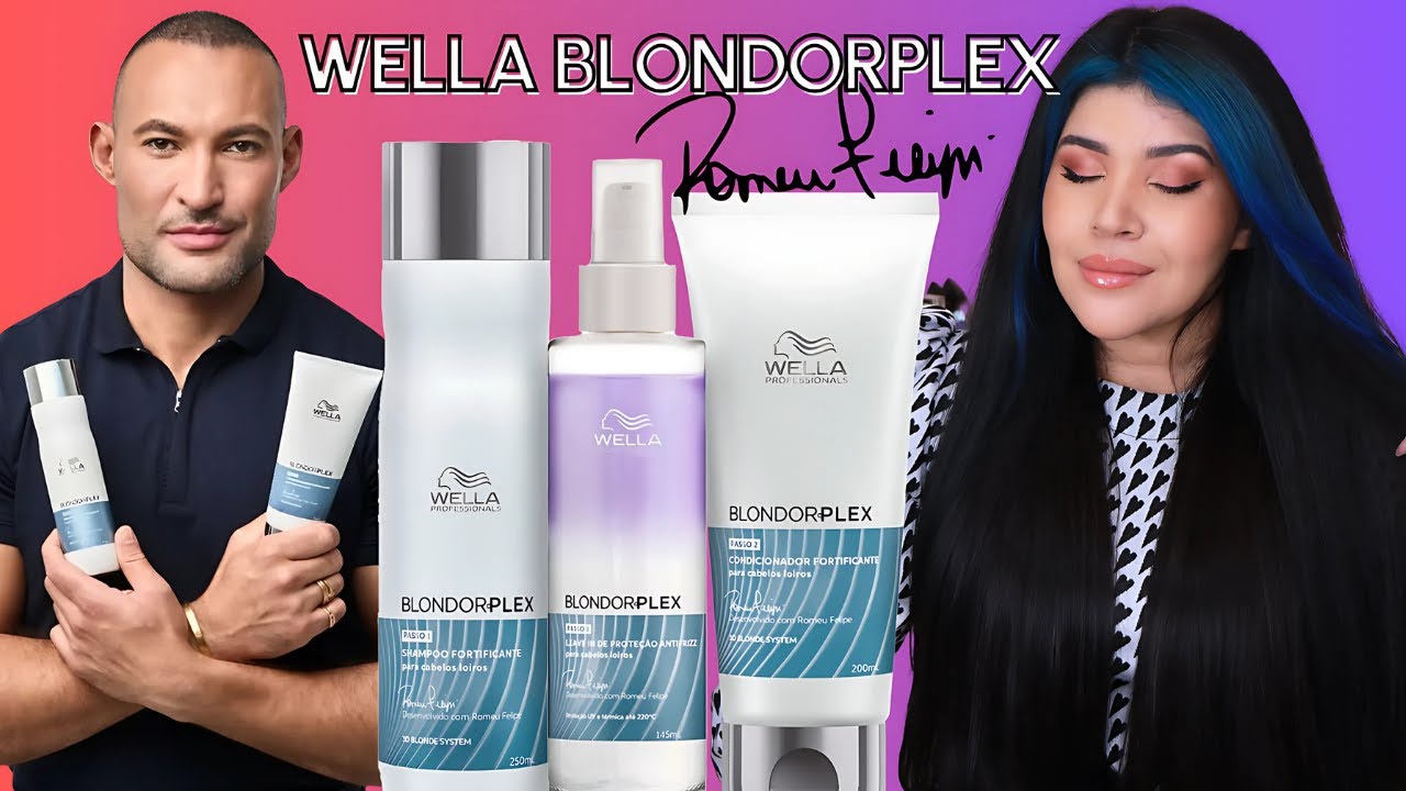 🤍WELLA BLONDORPLEX & ROMEU FELIPE: Reconstrução para cabelos loiros descoloridos