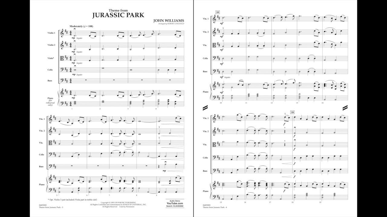 Theme from Jurassic Park by John Williams | Arr. Robert Longfield