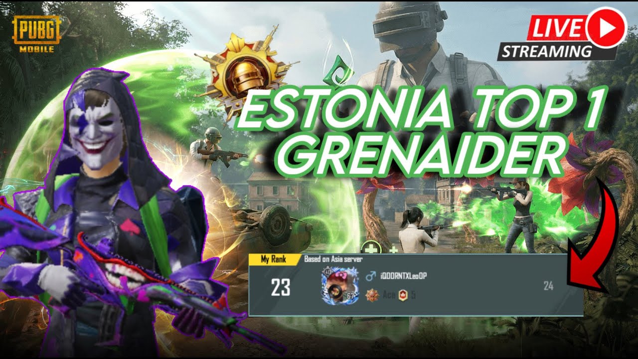 Top 1 Estonia Grenadier ho paye ga. Pubg Live 🔴🇮🇳🇳🇵🇧🇩