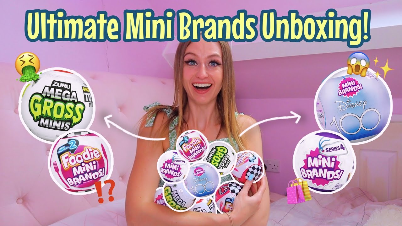 UNBOXING ALL *NEW* MINI BRANDS!!😱⁉️ (DISNEY 100 PLATINUM✨MEGA GROSS🤮FOODIE SERIES 2🌭 & MORE!!🫢)