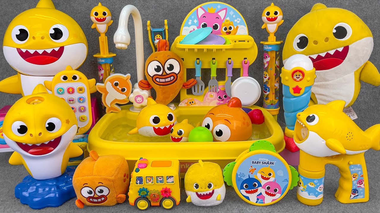 98 Minutes BABY SHARK Collection Unboxing - Satisfying Unboxing Baby Shark Sink Playset (ASMR)