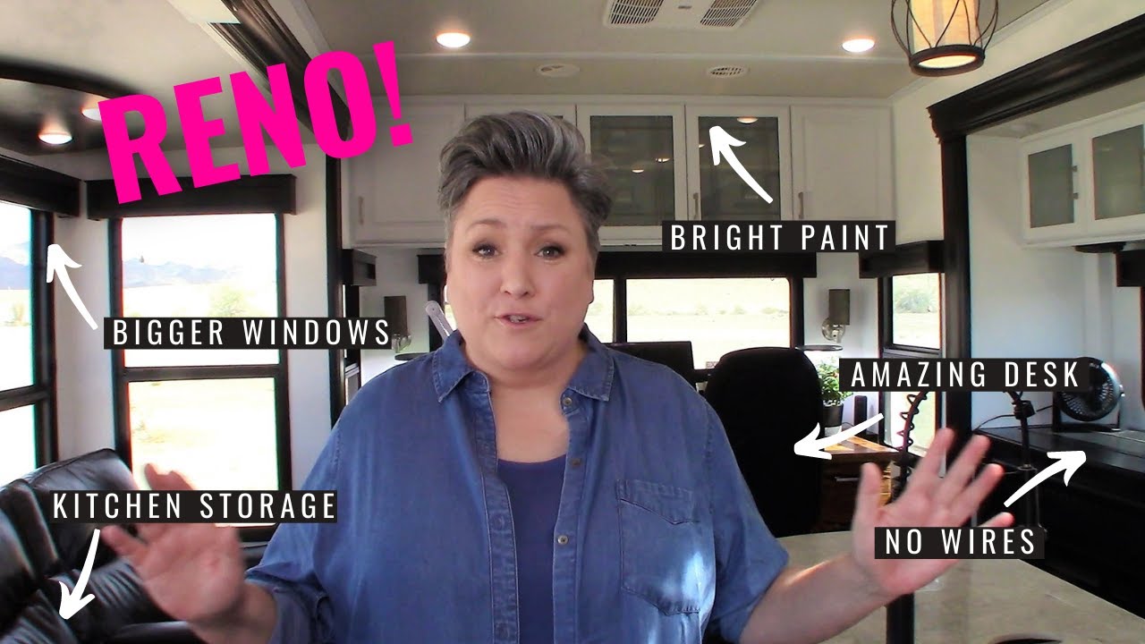 RENOVATED RV TOUR! Two Full-Time Digital Nomads DIY 5th wheel on a budget. MUST SEE TRANSFORMATION!