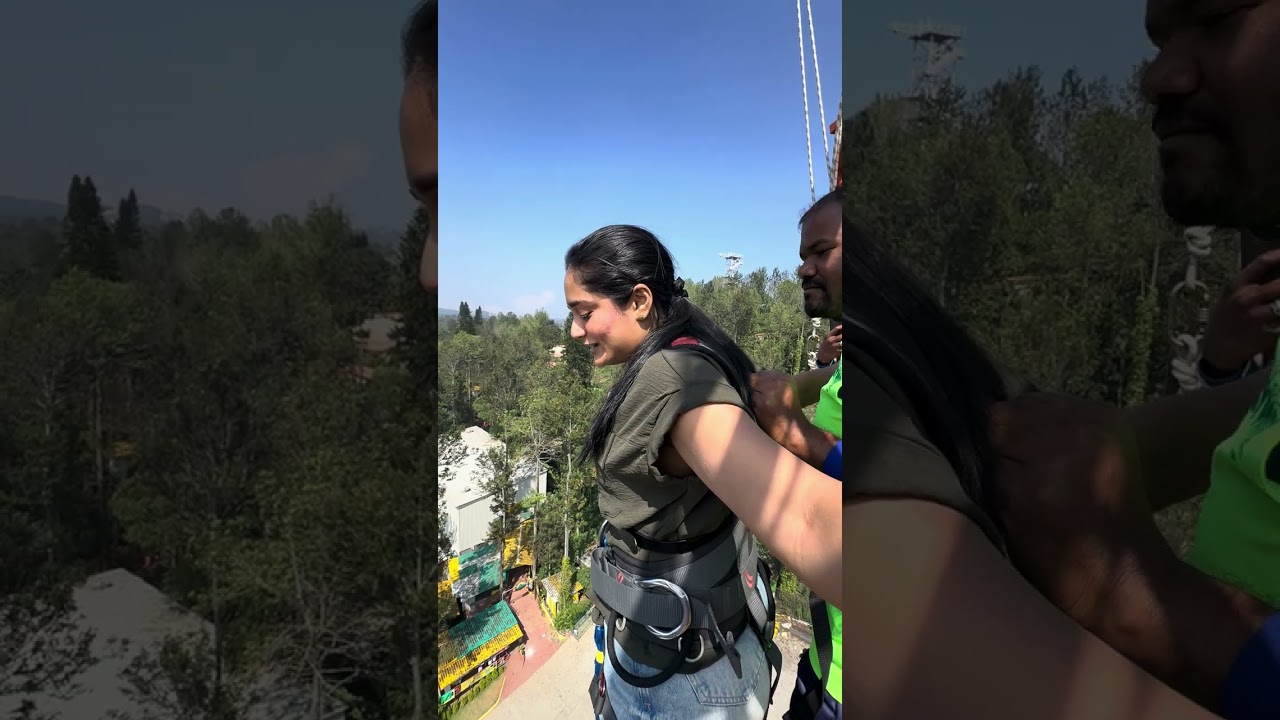 Bungee jumping in Yercaud 😰😱😨