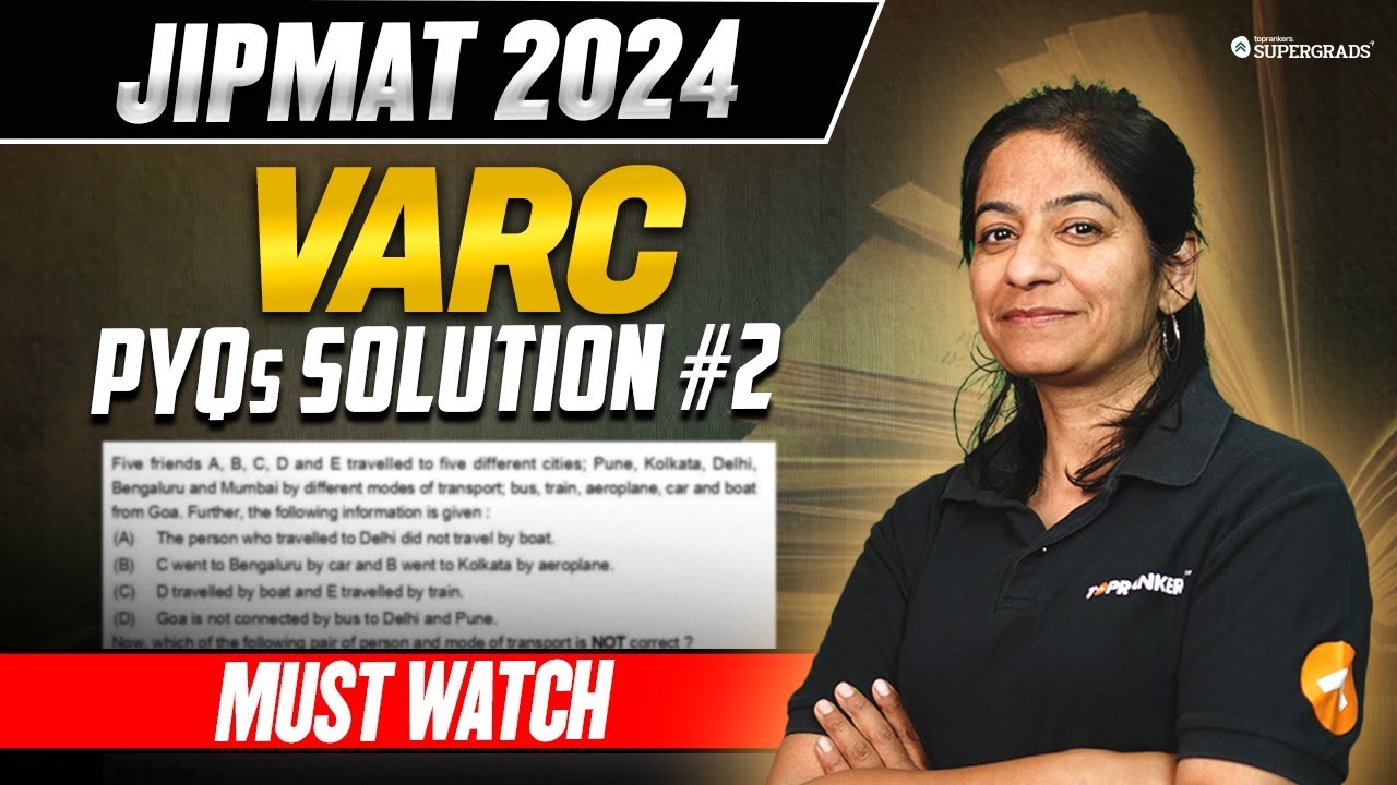 JIPMAT 2024 - VARC Previous Year Questions Solution (Que 21 to 34)✍🏻| JIPMAT 2025 Preparation 🎯