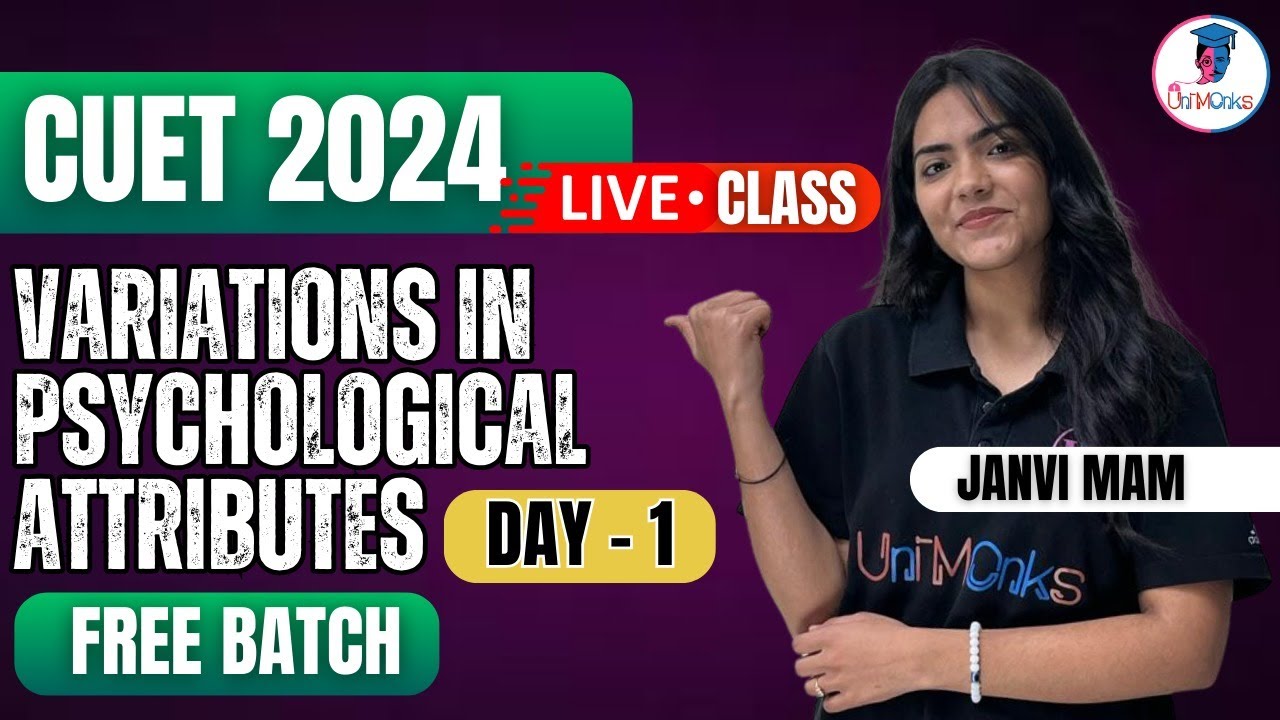 Psychology Domain | Variations in Psychological Attributes | CUET 2024#cuet2024 #cuet2024preparation