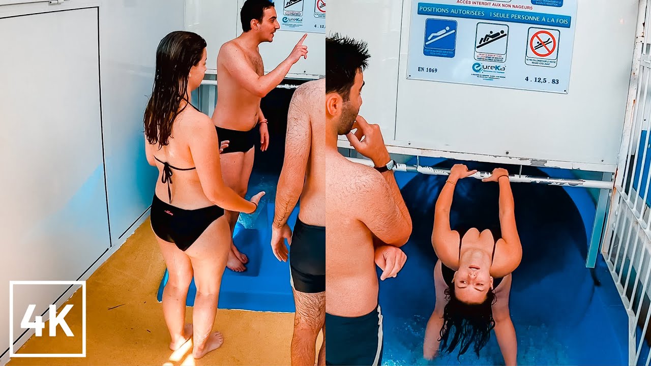 AQUASPLASH - WATER SLIDE at AQUABOULEVARD in PARIS (4K)