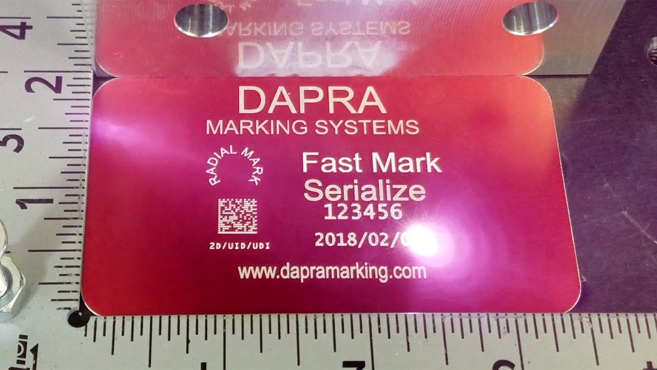 Fast, High-Contrast Anodized Aluminum Data Plate Marking with Fiber Lasers
