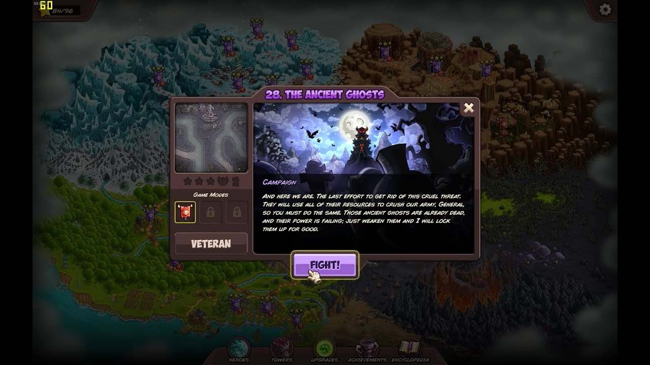 Kingdom Rush Vengeance The Ancient Ghosts Veteran 3 Stars