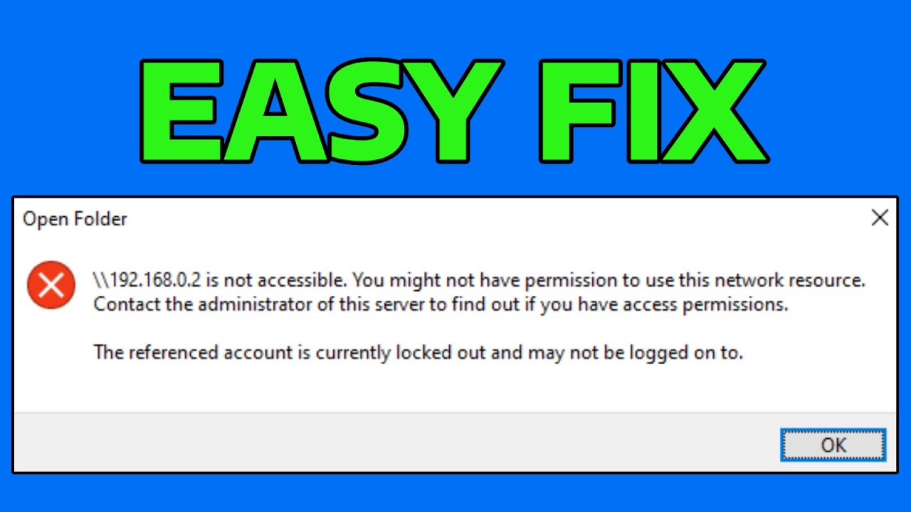 How To Fix The Referenced Account Is Currently Locked Out Error in Windows