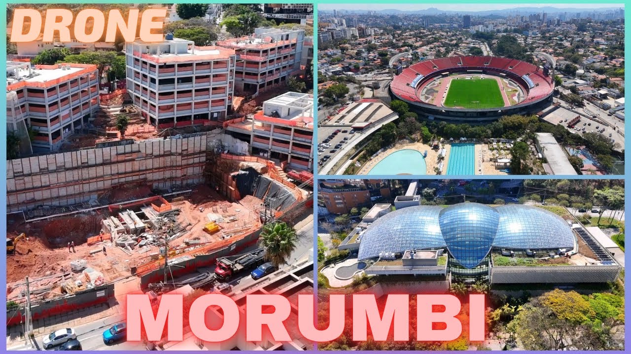 Drone no Morumbi: Obras do Vila Einstein, Morumbis, Hospital Albert Einstein e arredores - São Paulo