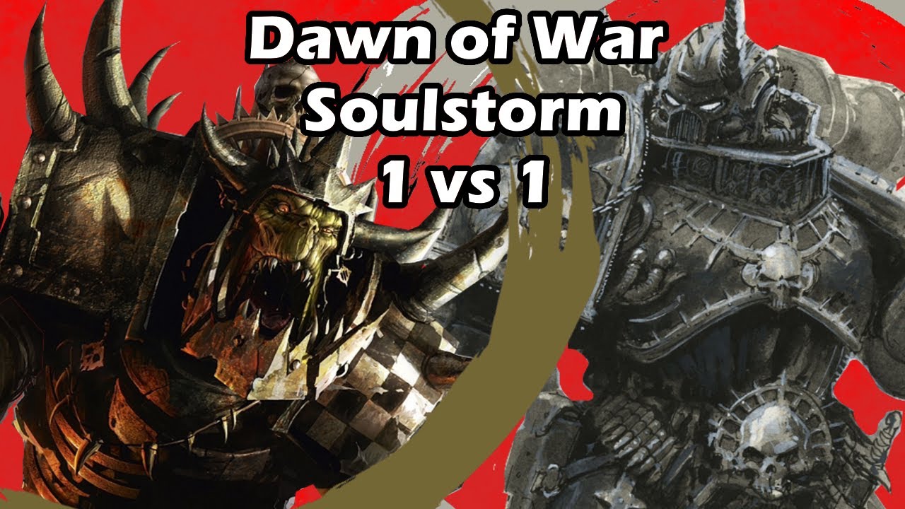 Dawn of War Soulstorm: 1 vs 1 Orks (Den_Superman_) vs Chaos Space Marines (Medrengard)