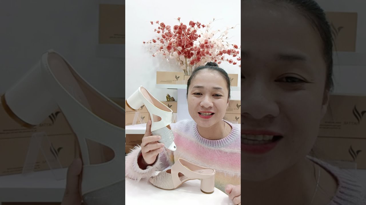 Dép Cao 5P DE226 Quai Da Bóng Phối Nhũ Kim Tuyến – 4 Màu Sang Xịn Giá Chỉ 199K