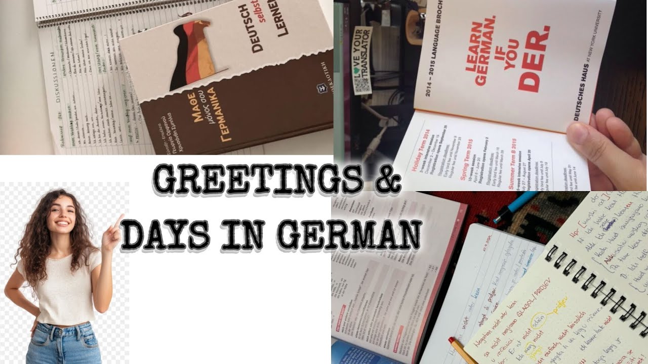 GREETINGS AND DAYS in GERMAN basic German language #languagelearning  #germanlanguage #deutschlernen