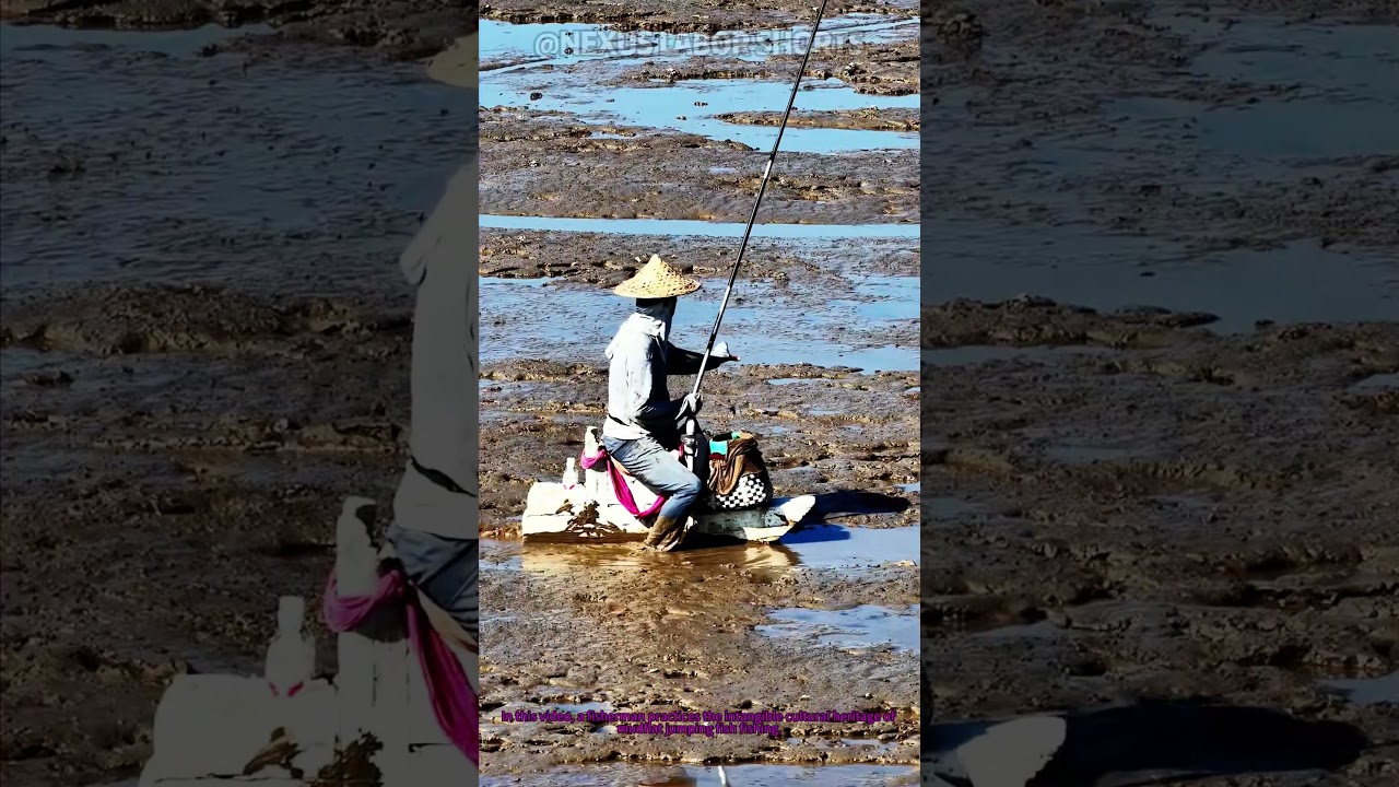 Intangible Cultural Heritage: Precision Mudflat Fishing for Tiny Jumping Fish at Ten Meters