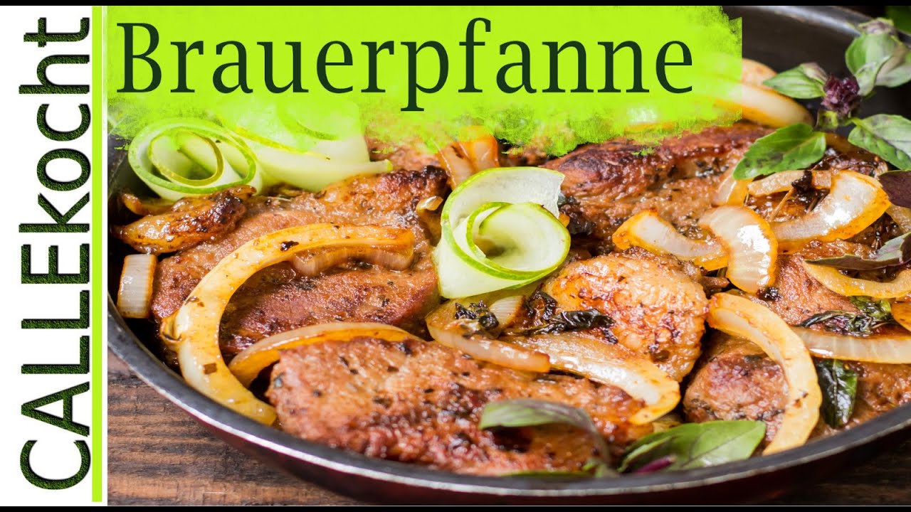 Deftige Brauerpfanne: Nackensteaks mit blonden Zwiebeln.