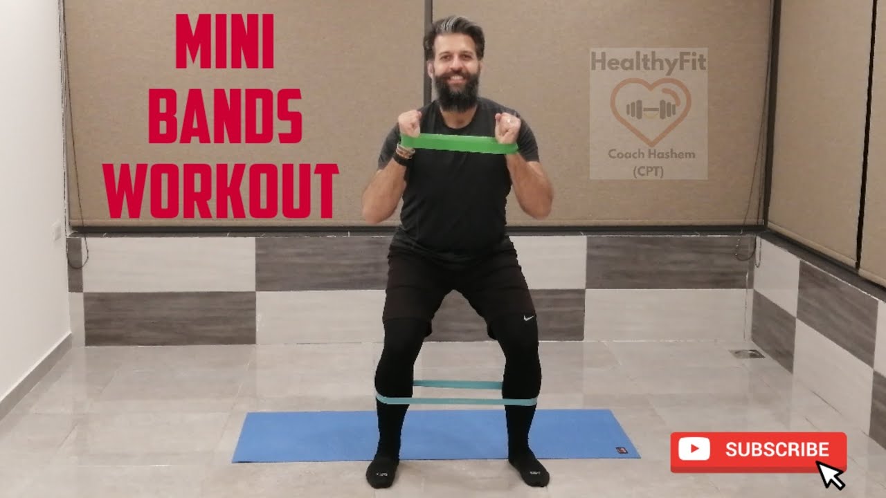 تمرين لكامل الجسم بالشريط المطاط Mini Bands Full Body Workout