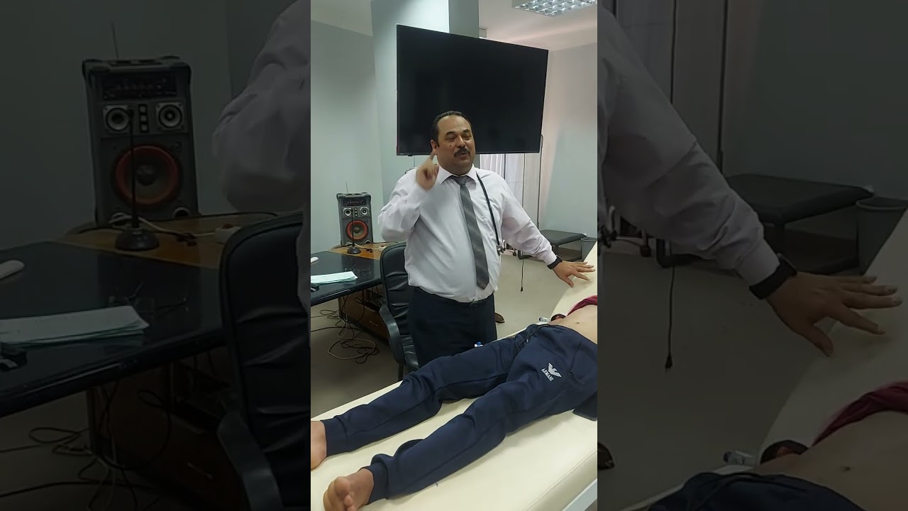 Abdominal examination (Inspection, palpation of liver and spleen and percussion of ascites)