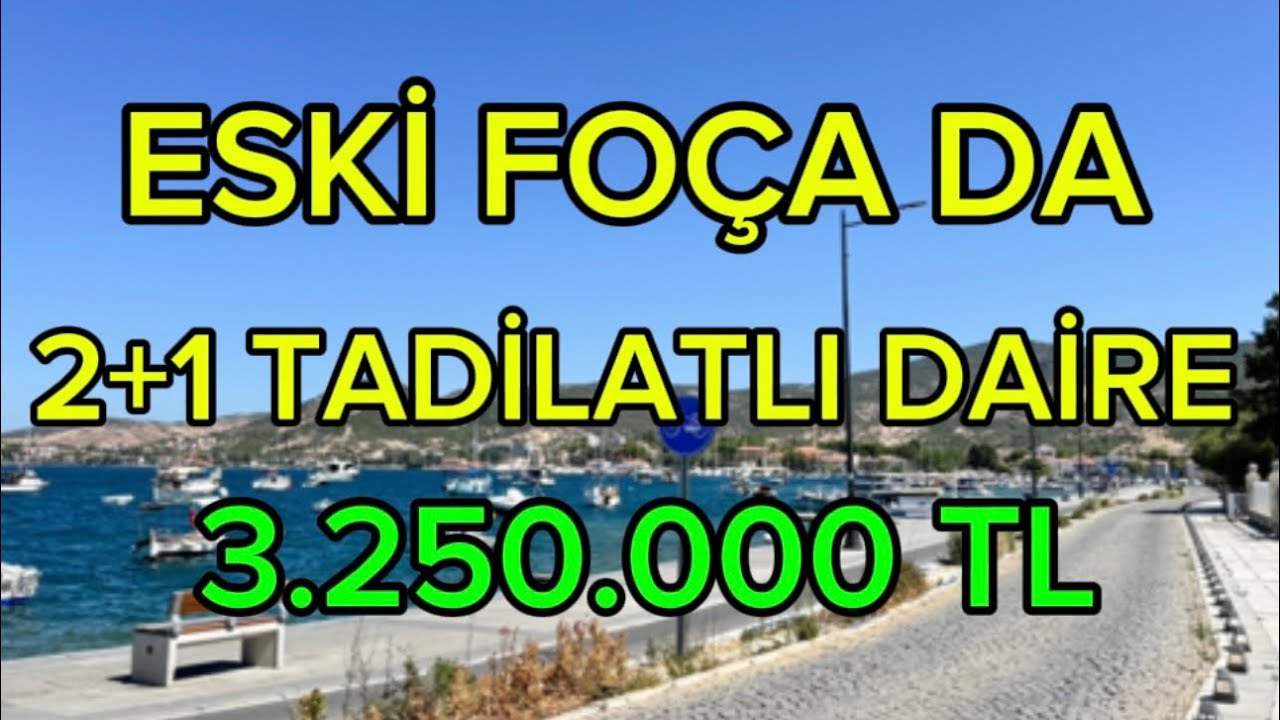 ESKİ FOÇA DA SATILIK BAHÇE KATI 2+1 FIRSAT DAİRE