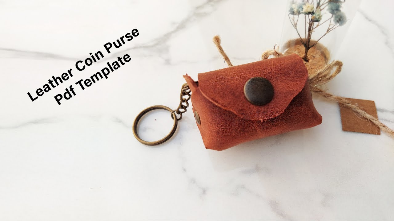 Unisex Leather Coin Purse Pdf Template