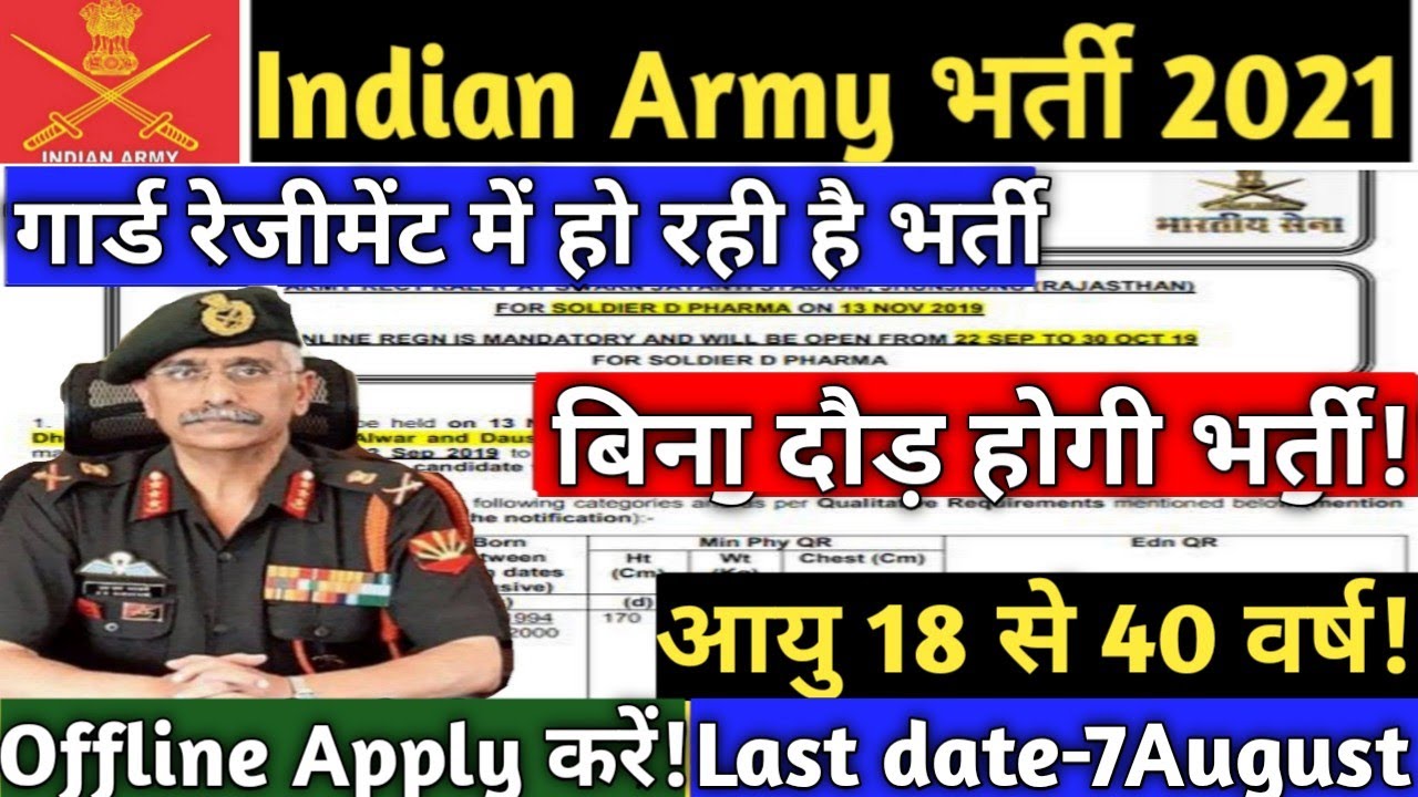 Indian Army Vacancy 2021 | Indian Army Recruitment 2021 | Indian Army Bharti 2021 10th Pass