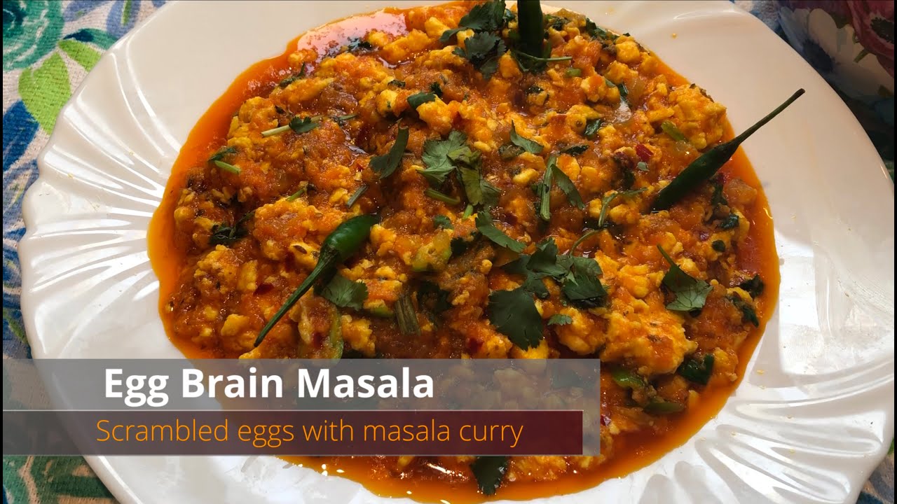 Egg Brain Masala Recipe | Scrambled Eggs with Masala Curry
