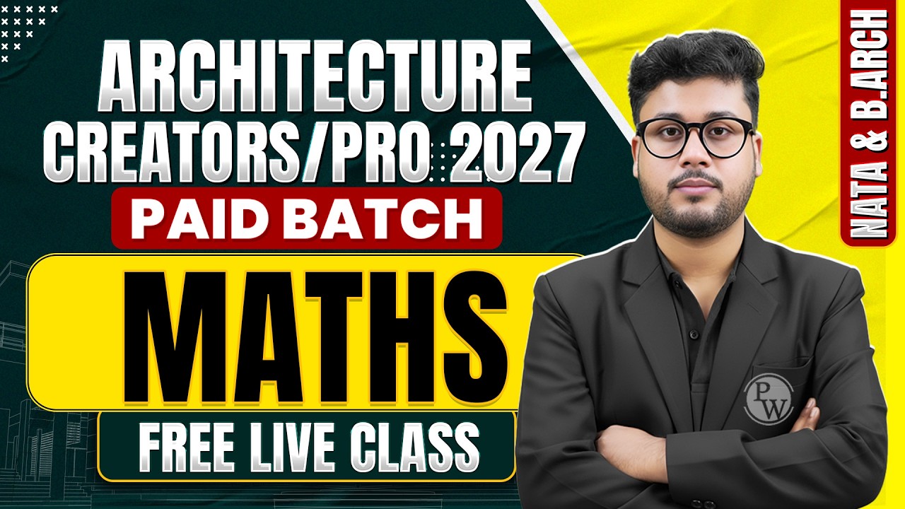 Architecture Creators/Pro 2027 | Maths | Paid Batch | FREE Live class | NATA & JEE B.Arch Aspirants