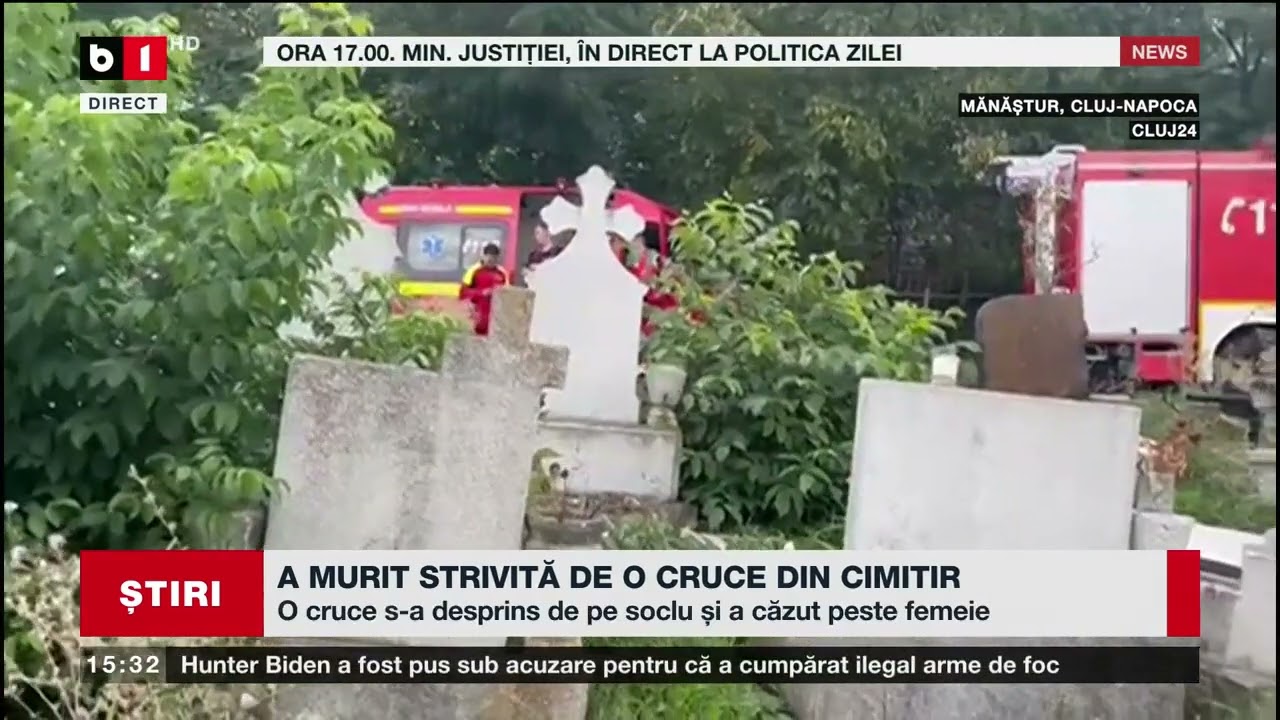TRAGEDIE ÎN CIMITIR ÎN CLUJ NAPOCA_Știri B1TV_15 sept. 2023