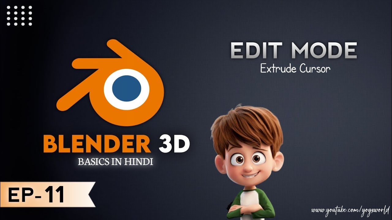 EP11 Extrude To Cursor In Blender 3D || YOGX WORLD