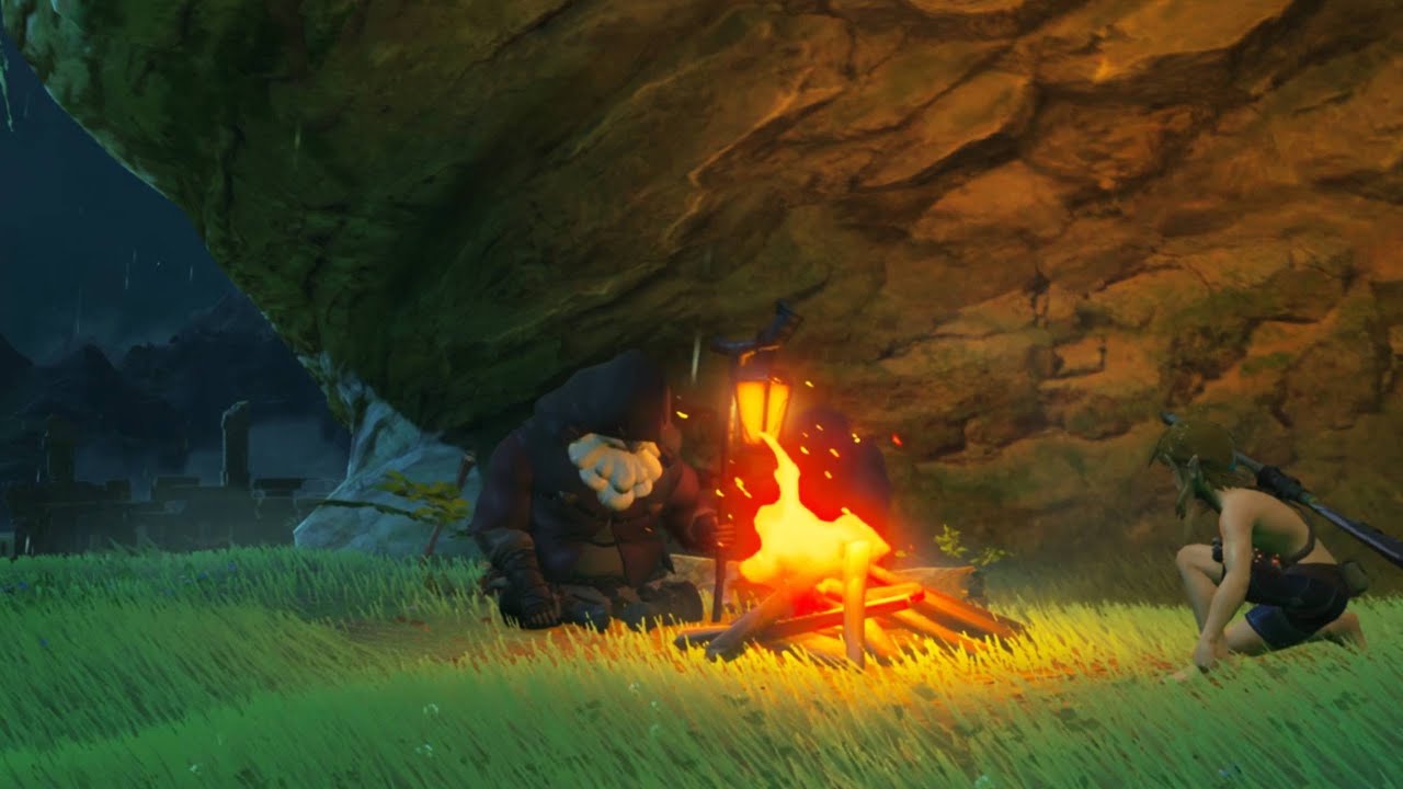 pov: it’s 3am and you’re still awake... (relaxing zelda music, rain & fire)