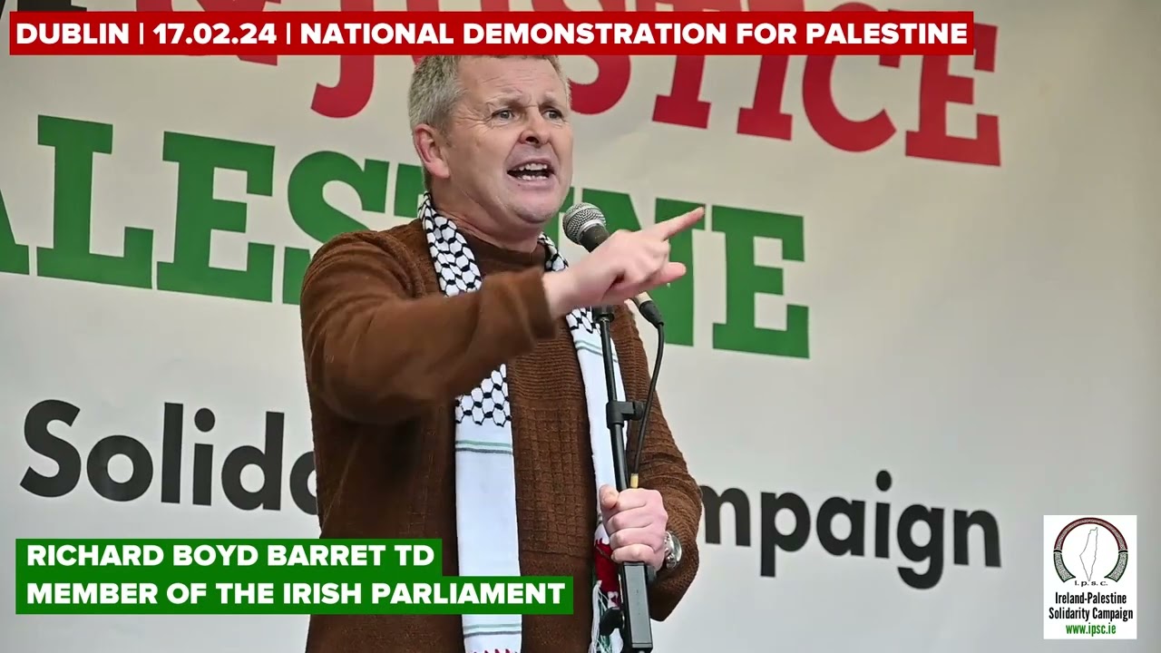 Richard Boyd Barrett TD at the National Demonstration for Palestine 2024.02.17