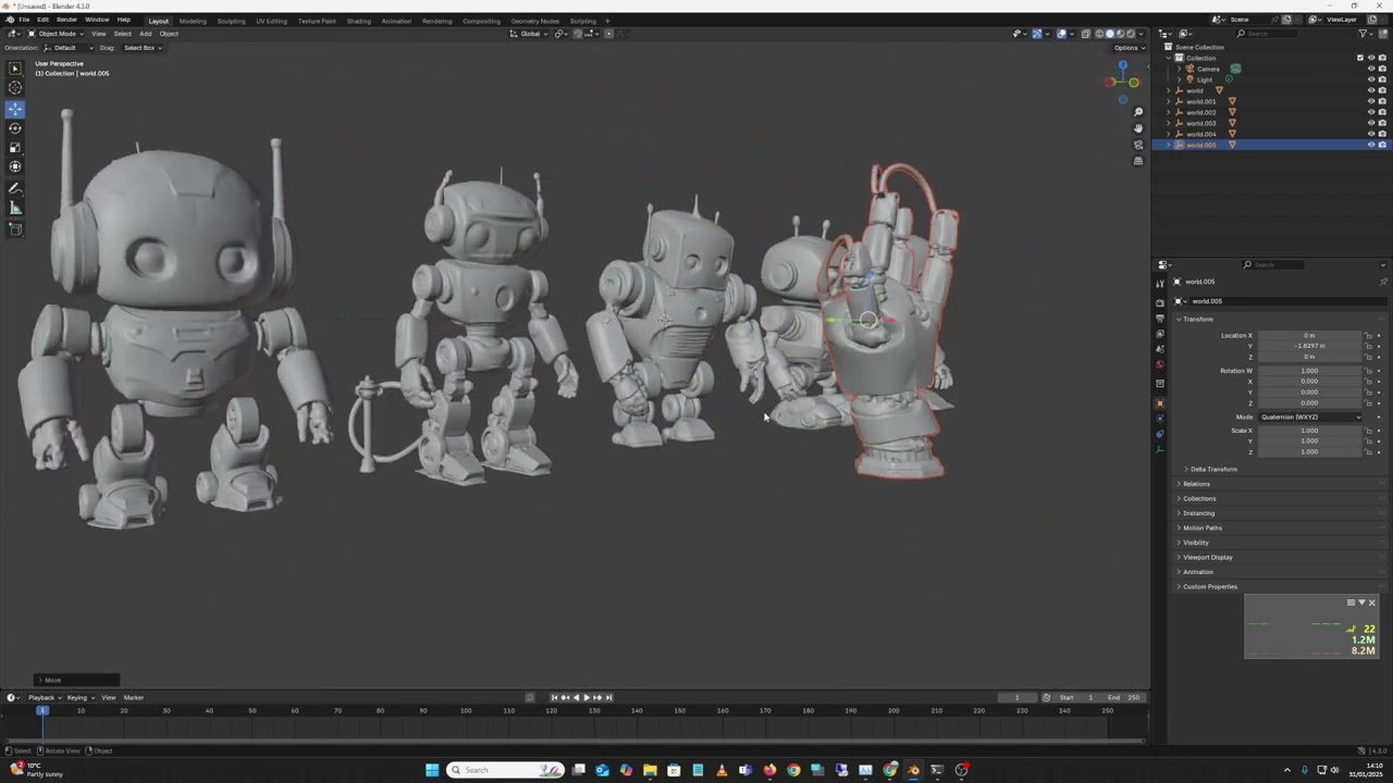 OmniGen, Hunyuan 3d Comfyui Robot Army Generation