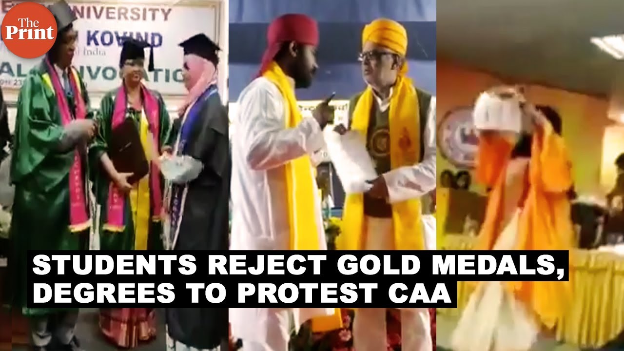 Meet 3 students who rejected their gold medals, degrees to protest the new citizenship law