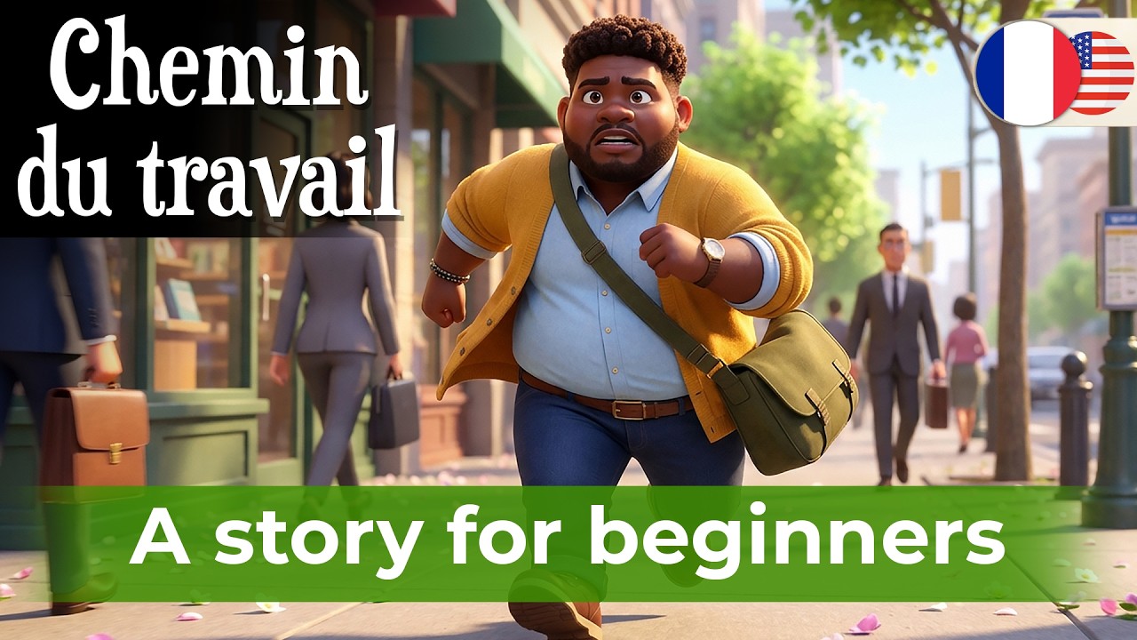 Short French Story for beginners - Chemin du travail (A1-A2) French A1 Story
